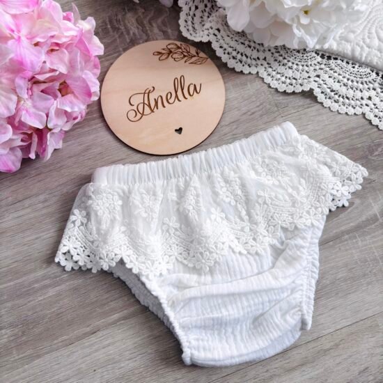 Bloomersy mu艣lin koronka